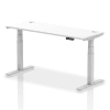 Dynamic Air Rectangular Height Adjustable Desk with Cable Ports - 1600mm x 600mm - White