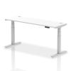 Dynamic Air Rectangular Height Adjustable Desk with Cable Ports - 1800mm x 600mm - White