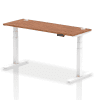 Dynamic Air Rectangular Height Adjustable Desk with Cable Ports - 1600mm x 600mm - Walnut