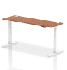Dynamic Air Rectangular Height Adjustable Desk with Cable Ports - 1800mm x 600mm - Walnut