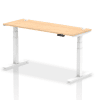 Dynamic Air Rectangular Height Adjustable Desk with Cable Ports - 1600mm x 600mm - Maple