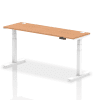 Dynamic Air Rectangular Height Adjustable Desk with Cable Ports - 1800mm x 600mm - Oak