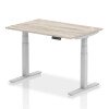 Dynamic Air Rectangular Height Adjustable Desk - 1200mm x 800mm - Grey oak