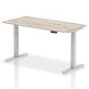 Dynamic Air Rectangular Height Adjustable Desk - 1600mm x 800mm - Grey oak