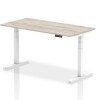 Dynamic Air Rectangular Height Adjustable Desk - 1600mm x 800mm - Grey oak