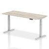 Dynamic Air Rectangular Height Adjustable Desk - 1800mm x 800mm - Grey oak