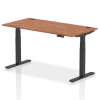 Dynamic Air Rectangular Height Adjustable Desk with Cable Ports - 1600mm x 800mm - Walnut