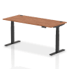 Dynamic Air Rectangular Height Adjustable Desk with Cable Ports - 1800mm x 800mm - Walnut