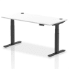 Dynamic Air Rectangular Height Adjustable Desk with Cable Ports - 1600mm x 800mm - White
