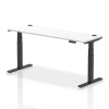 Dynamic Air Rectangular Height Adjustable Desk with Cable Ports - 1800mm x 600mm - White