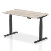 Dynamic Air Rectangular Height Adjustable Desk - 1400mm x 800mm - Grey oak