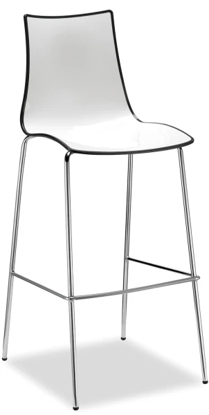 Gentoo Gecko Shell Dining Stool with Chrome Legs - Anthracite