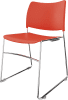 Spaceforme Zlite High Density Stacking Chair - Soft Red