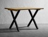 Zap Highcross Rustic Antique Oak Dining Table - 1200mm