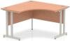 Dynamic Impulse Corner Desk with Twin Cantilever Legs - 1200 x 1200mm - Beech