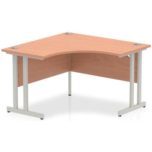 Dynamic Impulse Corner Desk with Twin Cantilever Legs - 1200 x 1200mm - Beech