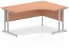 Dynamic Impulse Corner Desk with Twin Cantilever Legs - 1600 x 1200mm - Beech