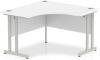 Dynamic Impulse Corner Desk with Twin Cantilever Legs - 1200 x 1200mm - White