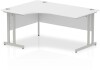 Dynamic Impulse Corner Desk with Twin Cantilever Legs - 1600 x 1200mm - White