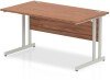 Dynamic Impulse Rectangular Desk with Twin Cantilever Legs - 1400mm x 800mm - Walnut