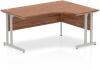 Dynamic Impulse Corner Desk with Twin Cantilever Legs - 1600 x 1200mm - Walnut