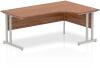 Dynamic Impulse Corner Desk with Twin Cantilever Legs - 1800 x 1200mm - Walnut