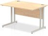 Dynamic Impulse Rectangular Desk with Twin Cantilever Legs - 1200mm x 800mm - Maple