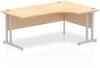 Dynamic Impulse Corner Desk with Twin Cantilever Legs - 1800 x 1200mm - Maple