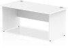 Dynamic Impulse Rectangular Desk with Panel End Legs - 1600mm x 600mm - White