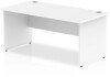 Dynamic Impulse Rectangular Desk with Panel End Legs - 1800mm x 600mm - White