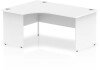 Dynamic Impulse Corner Desk with Panel End Legs - 1600 x 1200mm - White