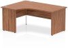 Dynamic Impulse Corner Desk with Panel End Legs - 1600 x 1200mm - Walnut