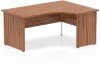 Dynamic Impulse Corner Desk with Panel End Legs - 1600 x 1200mm - Walnut