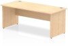 Dynamic Impulse Rectangular Desk with Panel End Legs - 1800mm x 600mm - Maple