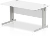 Dynamic Impulse Rectangular Desk with Cable Managed Legs - 1400mm x 800mm - White