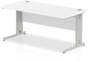 Dynamic Impulse Rectangular Desk with Cable Managed Legs - 1600mm x 800mm - White
