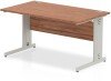 Dynamic Impulse Rectangular Desk with Cable Managed Legs - 1400mm x 800mm - Walnut