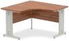 Dynamic Impulse Corner Desk with Cable Managed Legs - 1200mm x 1200mm - Walnut