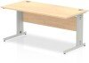 Dynamic Impulse Rectangular Desk with Cable Managed Legs - 1600mm x 800mm - Maple