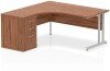 Dynamic Impulse Corner Desk with Cantilever Leg and 600mm Fixed Pedestal - 1800 x 1200mm