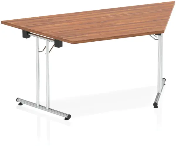 Dynamic Impulse Folding Trapezium Table - 1600 x 800mm - Walnut