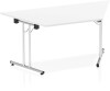 Dynamic Impulse Folding Trapezium Table - 1600 x 800mm - White