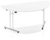 Dynamic Impulse Folding Semi-Circle Table - 1600 x 800mm - White