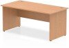 Dynamic Impulse Rectangular Desk with Panel End Legs - 1600mm x 600mm - Oak