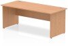 Dynamic Impulse Rectangular Desk with Panel End Legs - 1800mm x 600mm - Oak
