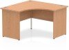 Dynamic Impulse Corner Desk with Panel End Legs - 1200 x 1200mm - Oak