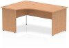 Dynamic Impulse Corner Desk with Panel End Legs - 1600 x 1200mm - Oak