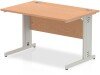 Dynamic Impulse Rectangular Desk with Cable Managed Legs - 1200mm x 800mm - Oak