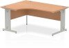 Dynamic Impulse Corner Desk with Cable Managed Legs - 1600mm x 1200mm - Beech