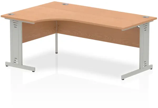 Dynamic Impulse Corner Desk with Cable Managed Legs - 1800mm x 1200mm - Oak